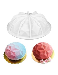 CakeDeco Siliconen Bakvorm Diamant Rond //