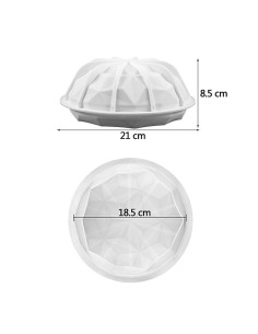 CakeDeco Siliconen Bakvorm Diamant Rond // 2