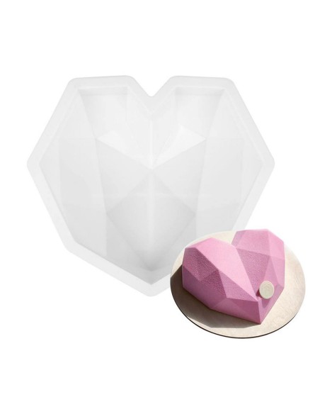 naam Fonetiek royalty CakeDeco Siliconen Bakvorm Diamant Hart