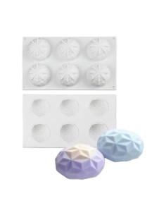 CakeDeco Siliconen Bakvorm Mini Diamant Rond //