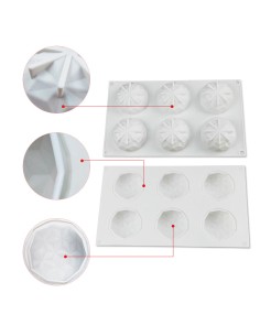 CakeDeco Siliconen Bakvorm Mini Diamant Rond // 2