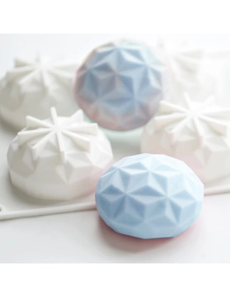 CakeDeco Siliconen Bakvorm Mini Diamant Rond //