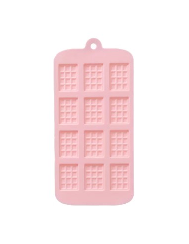 CakeDeco Siliconen Chocolade Mal Mini Tabletten -Roze-