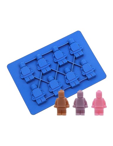 CakeDeco Siliconen Mal Lego Figuren -Geel-