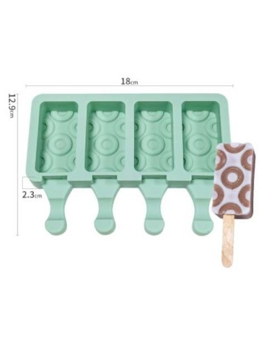 CakeDeco Cakesicle IJs Mould Dots -Groen- //