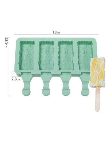 CakeDeco Cakesicle IJs Mould Feather -Groen- //