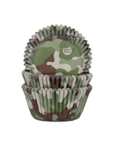 House of Marie Baking Cups Camouflage -48st-