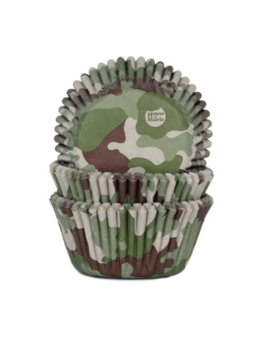 House of Marie Baking Cups Camouflage -48st-