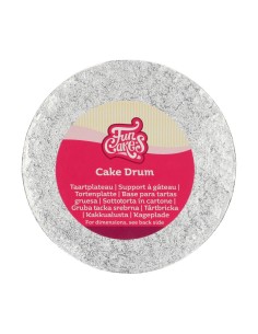 FunCakes Cake Drum Rond -12,5cm- Zilver