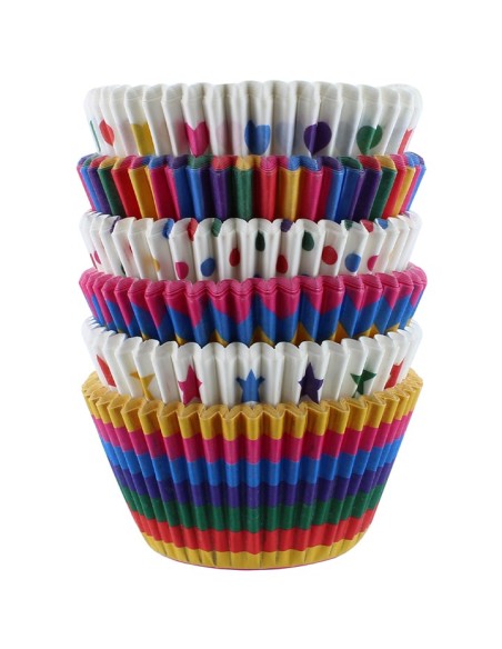 Baked with Love Baking Cups Regenboog Cupcakes -150st-