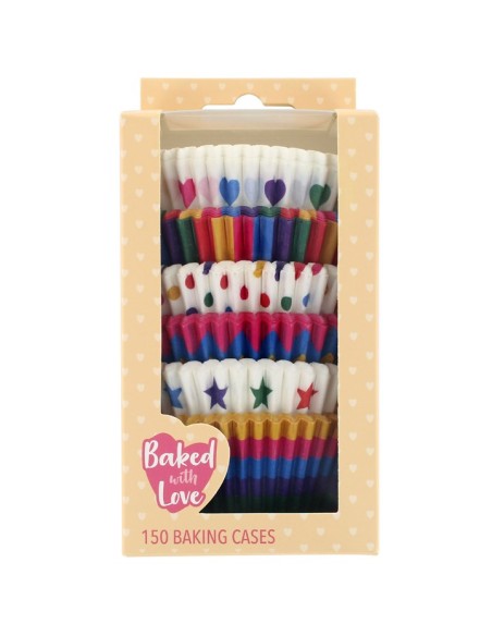 Baked with Love Baking Cups Regenboog Cupcakes -150st-