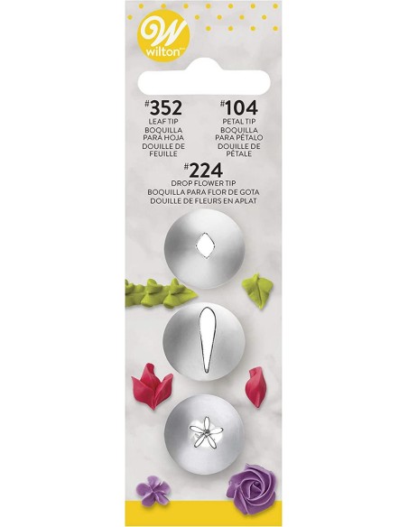 Wilton Spuitmondjes Set 104, 352, 224