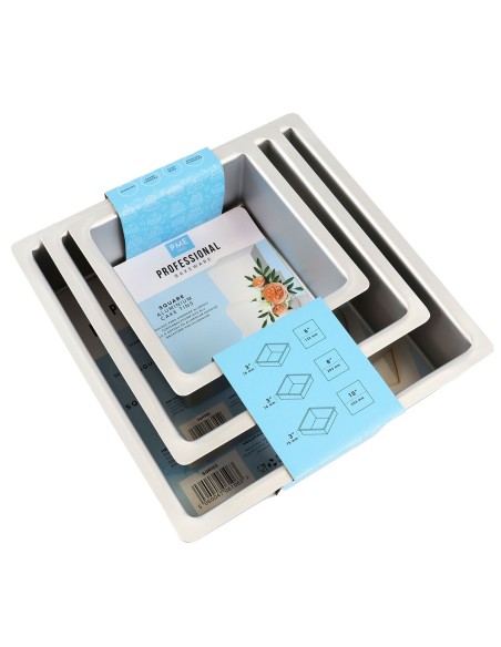 PME Diepe Bakvorm Vierkant Set -3st-