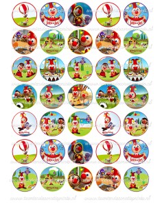 Eetbare Print Jokie en Jet Mini Cupcakes - 3,5cm