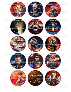 Eetbare Print Max Verstappen Cupcakes - 5cm
