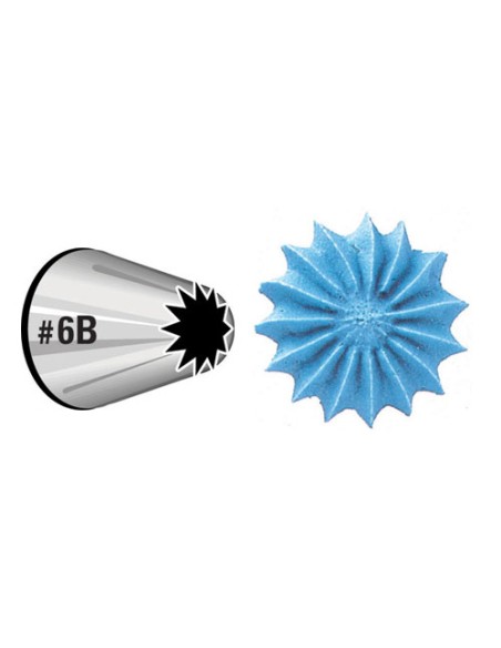Wilton Decorating Tip &num;6B Open Star Carded*                 
