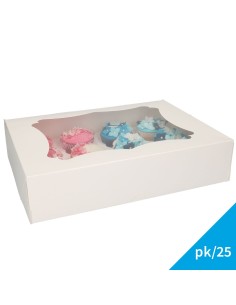 FunCakes Cupcake Doos 12 Blanco -25st-