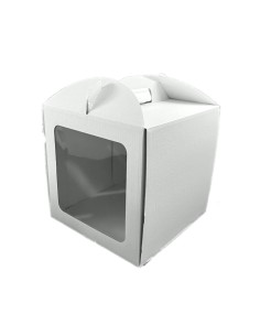 Taartdoos met Venster en Handvat -25x25x26cm-