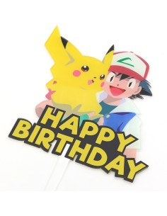 CakeDeco Taarttopper Pokemon Set Pikachu & Ash -7st- 2