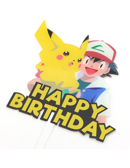 CakeDeco Taarttopper Pokemon Set Pikachu & Ash -7st-