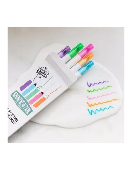 BrandNewCake Eetbare Stift Set Neon -5st-