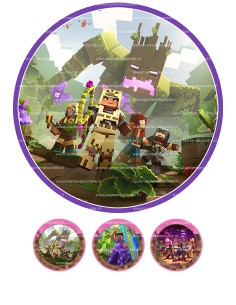 Eetbare Print Minecraft 3 - 20cm