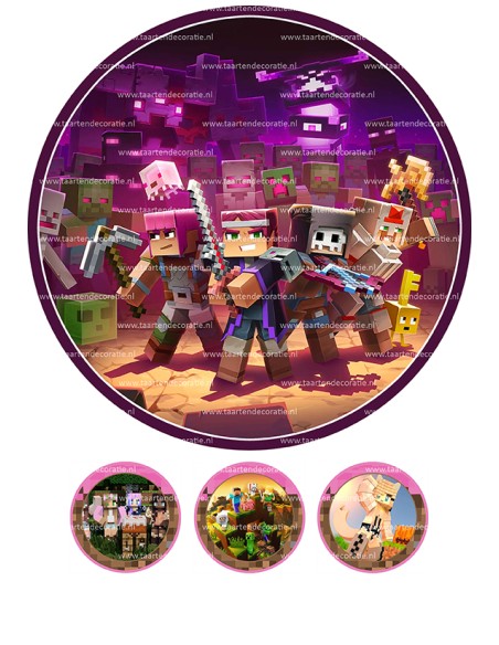 Eetbare Print Minecraft 4 - 20cm
