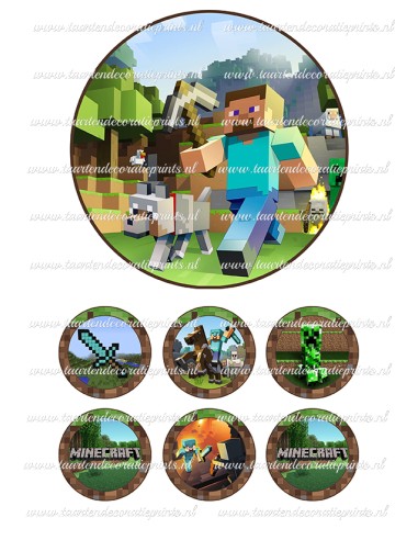 Eetbare Print Minecraft 1 - 15cm