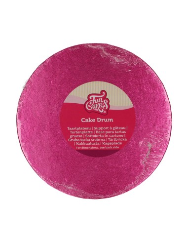 FunCakes Cake Drum Rond -20cm- Cerise