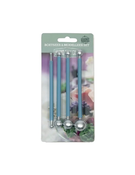 BrandNewCake Boetseer/Modelleer Set Metaal -4st-