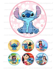 Eetbare Print Lilo & Stitch 3 - 15cm