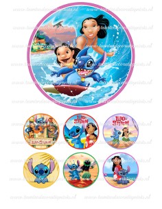 Eetbare Print Lilo & Stitch 2 - 15cm