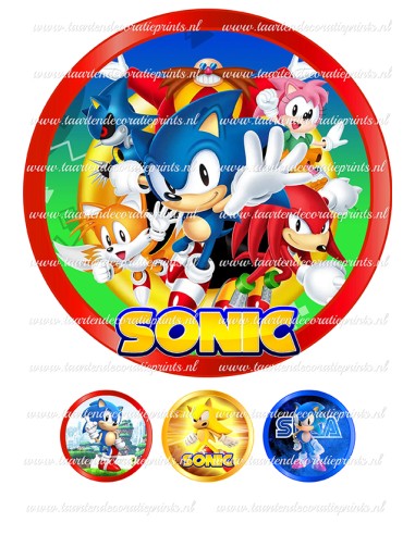Eetbare Print Sonic 3 - 20cm