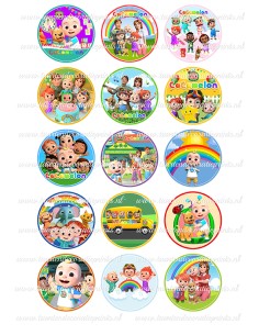 Eetbare Print Cocomelon Cupcakes - 5cm