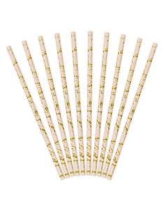 PartyDeco Rietjes Licht Roze -10st-