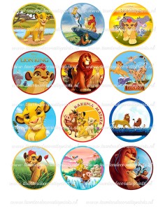Eetbare Print Lion King Cupcakes - 6cm