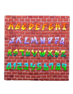 FMM Tappit Set Alfabet & Cijfers Graffiti //