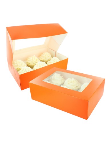 Baked with Love Cupcake Doos 6 Oranje -2st- //