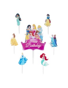 CakeDeco Taarttopper Prinsessen Set -7st-