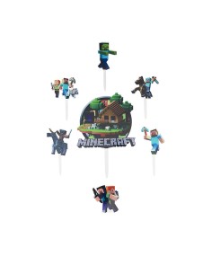 CakeDeco Taarttopper Minecraft Set -7st-