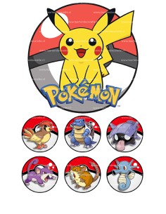 Eetbare Print Pokémon 1 - 15cm