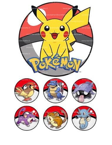 Eetbare Print Pokémon 1 - 15cm