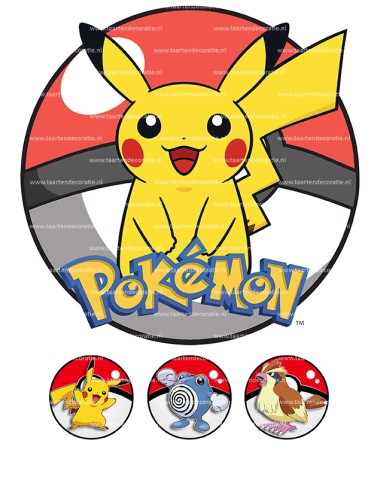 Eetbare Print Pokémon 1 - 20cm