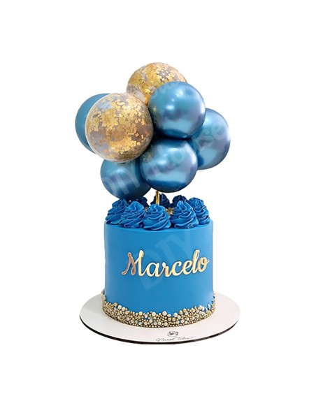 Taarttopper Set Mini Ballonnen Blauw