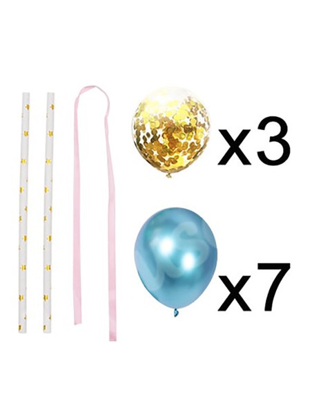 Taarttopper Set Mini Ballonnen Blauw