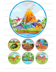 Eetbare Print Dino 3 - 15cm