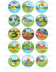 Eetbare Print Dino Cupcakes 2 - 5cm