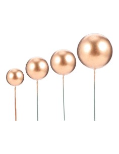 Taarttopper Mini Foam Ballen Goud -16st-