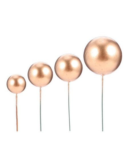 Taarttopper Mini Foam Ballen Goud -16st-