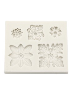 CakeDeco Siliconen Mal Bloemen Medallions